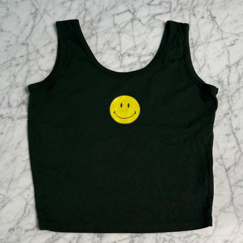 Y2K Tank Top Smiley Face Sz L Womens